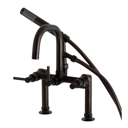 Aqua Vintage AE8405DL Deck Mount Clawfoot Tub Faucet, Oil Rubbed Bronze AE8405DL